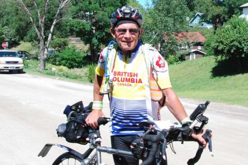 Ken Bonner, a veteran cyclist from BC in his 70s, found the 220 km stretch of the Granite Anvil from Bancroft to Sharbot Lake particularly difficult.